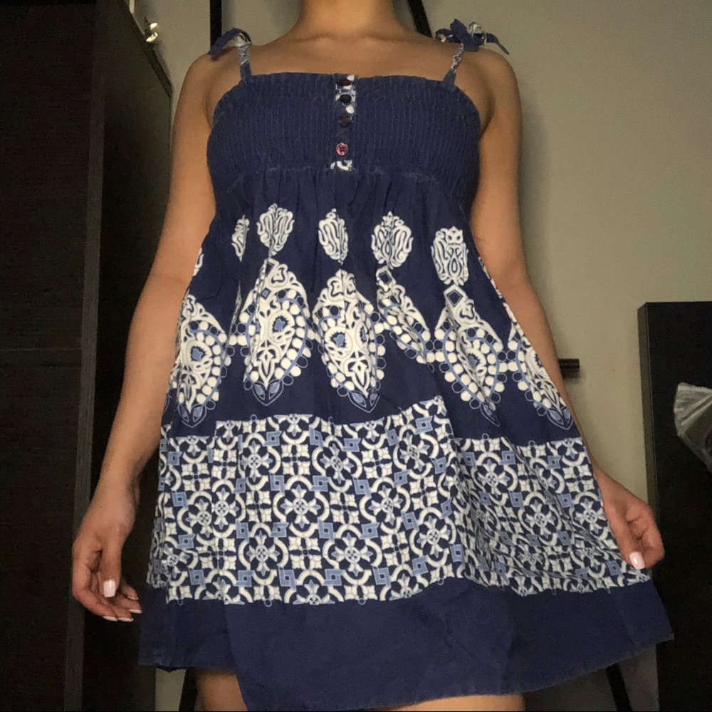 Patterned bandeau dress